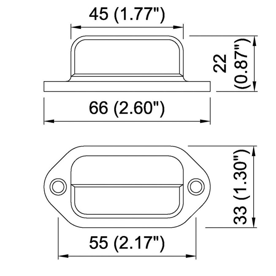 LED License Plate Light Dimension